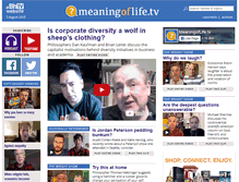 Tablet Screenshot of meaningoflife.tv